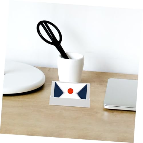 ORFOFE Visitenkartenhalter für Schreibtisch Weiß Stabiler Namenskartenhalter Organizer Moderner Desktop Kartenhalter für Büro und Home Office Langlebiger Business Card Displayständer von ORFOFE