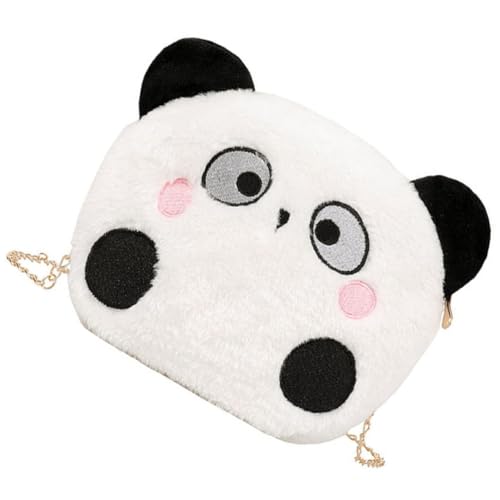 ORFOFE Weiche Cartoon Panda Umhängetasche Damen Plüsch Schultertasche Stylisch Alltag Reise Party Tasche von ORFOFE