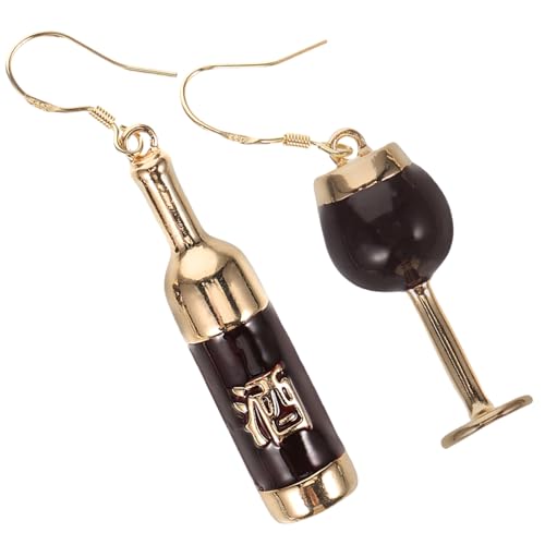 ORFOFE Weinflaschen Weinglas ohrringe Damen Hängend Modisch Rotes Design Leichte Legierung Hautfreundlich Geschenk Schmuck für Party Geburtstag Valentinstag von ORFOFE
