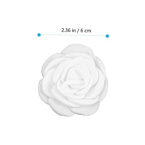 ORFOFE Weiße Stoffblumen Schuhclips Abnehmbare DIY Schuhdekoration Blüten für Damen Hochzeit Party und Alltag Einfache Anbringung Modischer Schuhschmuck von ORFOFE