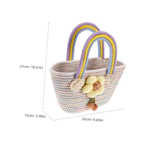 ORFOFE Woven Tote Bag Handgefertigt Große Handtasche Damen Handtasche Bunte Schultertasche Vielseitig Tragbar Für Alltag Und Freizeit von ORFOFE