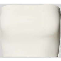 ORGANIC BASICS Cropped Bandeau-Top mit elastischem Bund in Offwhite, Größe L von ORGANIC BASICS