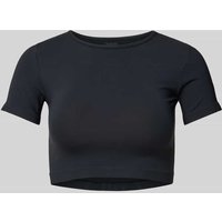 ORGANIC BASICS Cropped T-Shirt mit Rundhalsausschnitt in Black, Größe L von ORGANIC BASICS