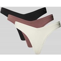 ORGANIC BASICS String mit Label-Print im 3er-Pack in Black, Größe M von ORGANIC BASICS