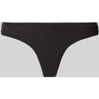 ORGANIC BASICS String mit Ziernähten in Black, Größe M von ORGANIC BASICS
