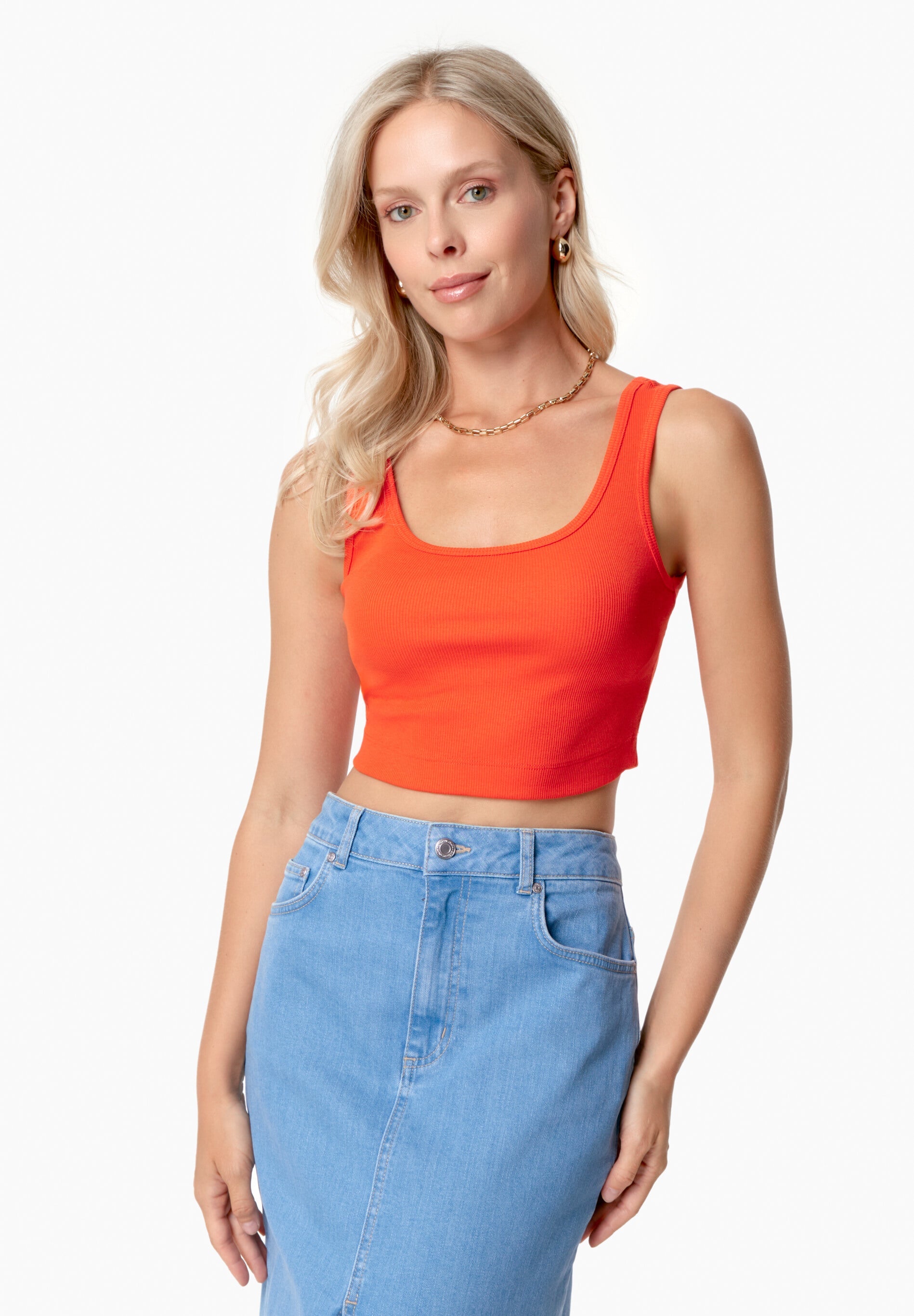 Iriss Cropped Top Red Hot von ORGANICATION