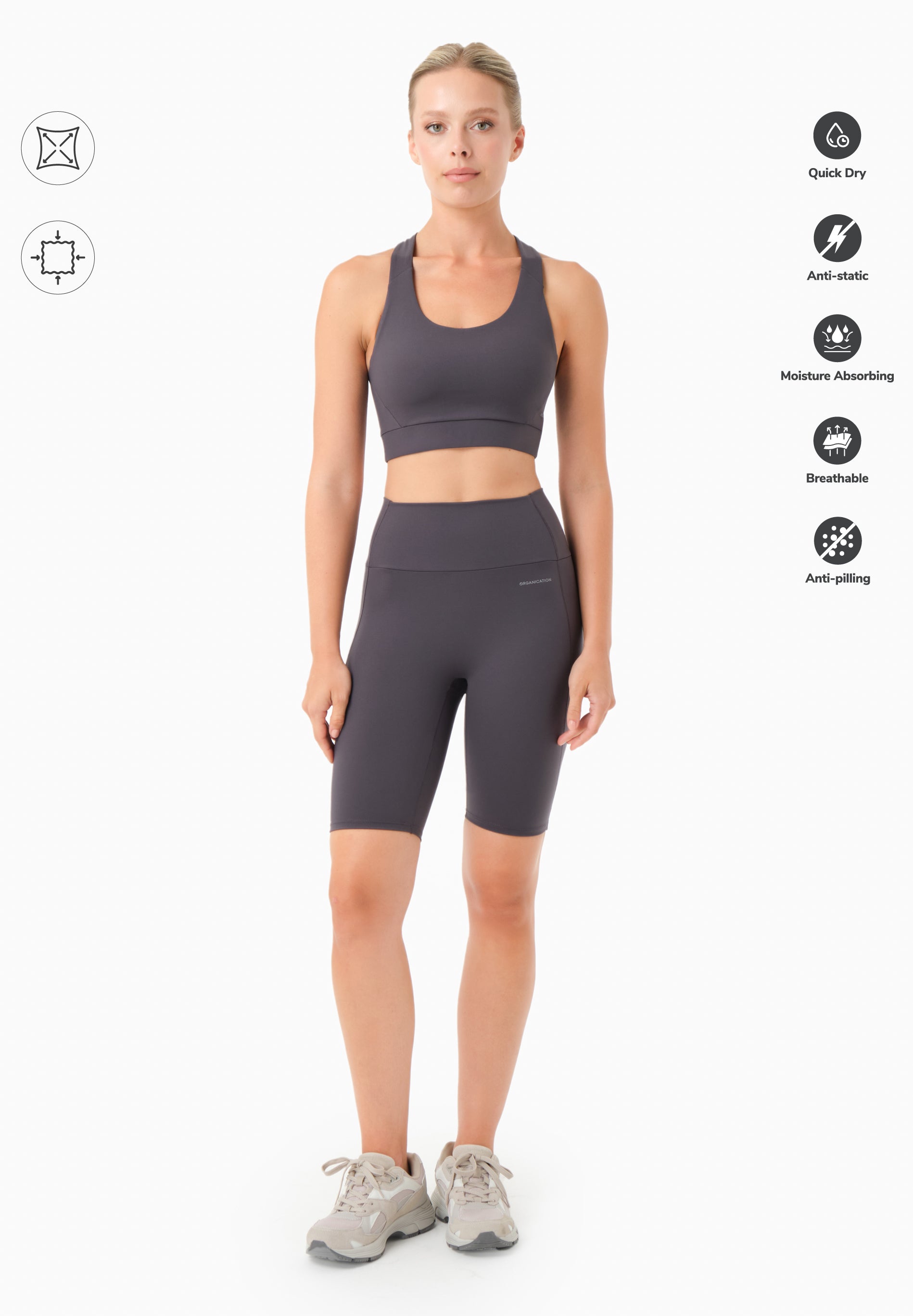 Lessley Biker Shorts Shadow von ORGANICATION