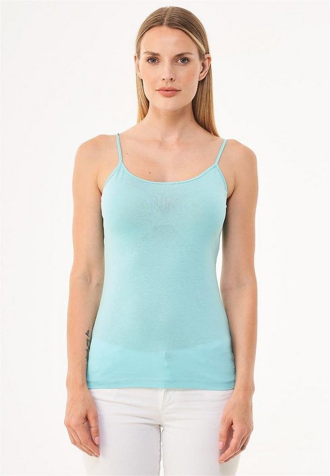 ORGANICATION 2-in-1-Top Women's Spaghetti Strap Top in Mint von ORGANICATION