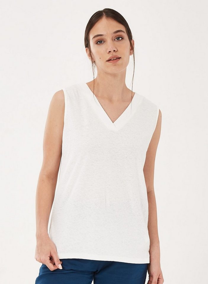 ORGANICATION 2-in-1-Top Top aus Bio-Baumwolle-Leinen-Mix in White ORGANICATION 2-in-1-Top Top aus Bio-Baumwolle-Leinen-Mix in White von ORGANICATION