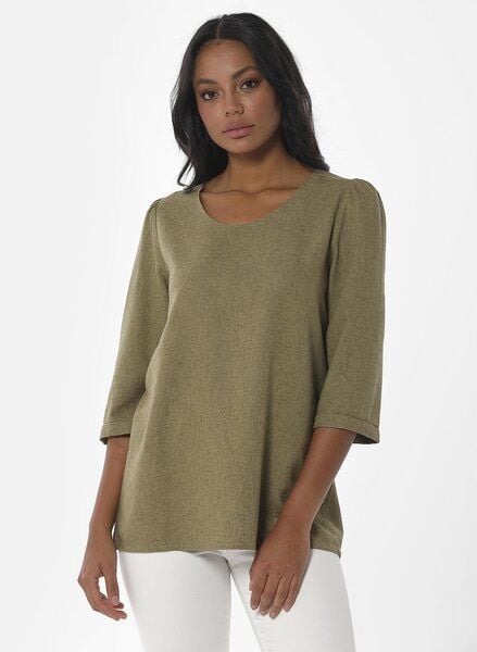ORGANICATION 3/4-Arm Bluse aus LENZING ECOVERO und Leinen von ORGANICATION