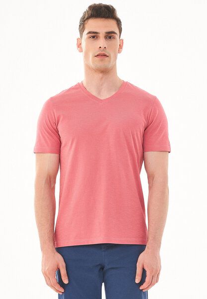 ORGANICATION Basic T-Shirt aus Bio-Baumwolle mit V-Ausschnitt von ORGANICATION