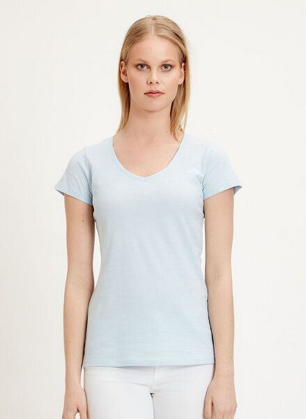 ORGANICATION Basic T-Shirt aus Bio-Baumwolle mit V-Ausschnitt ORGANICATION Basic T-Shirt aus Bio-Baumwolle mit V-Ausschnitt von ORGANICATION