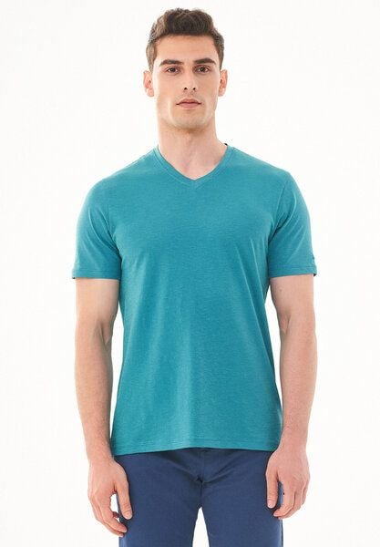 ORGANICATION Basic T-Shirt aus Bio-Baumwolle mit V-Ausschnitt von ORGANICATION
