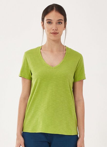 ORGANICATION Basic T-Shirt aus Bio-Baumwolle mit V-Ausschnitt von ORGANICATION