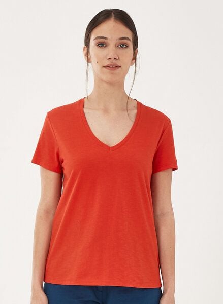 ORGANICATION Basic T-Shirt aus Bio-Baumwolle mit V-Ausschnitt ORGANICATION Basic T-Shirt aus Bio-Baumwolle mit V-Ausschnitt von ORGANICATION
