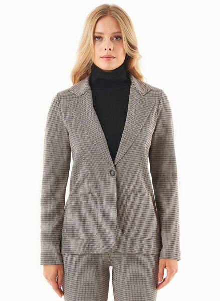 ORGANICATION Blazer aus Bio-Baumwolle-Mix mit Hahnentrittmuster von ORGANICATION