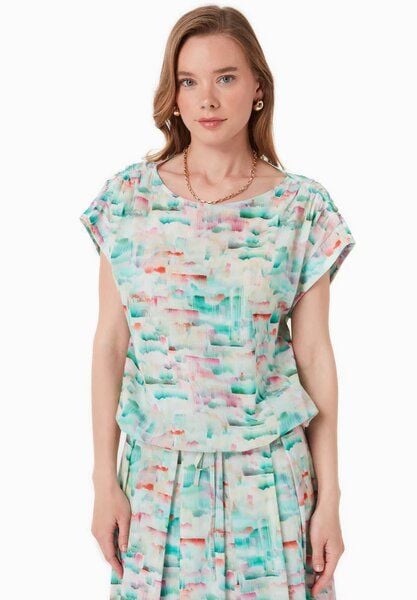 ORGANICATION Bluse aus Bio-Baumwoll-Crinkle Voile von ORGANICATION