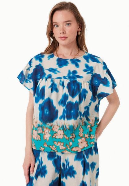 ORGANICATION Bluse aus Bio-Baumwoll-Voile mit Blumenmuster von ORGANICATION