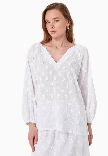 ORGANICATION Bluse aus Bio-Baumwolle im Jacquardgewebe von ORGANICATION