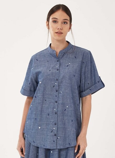 ORGANICATION Bluse aus Bio-Baumwolle mit Stehkragen von ORGANICATION