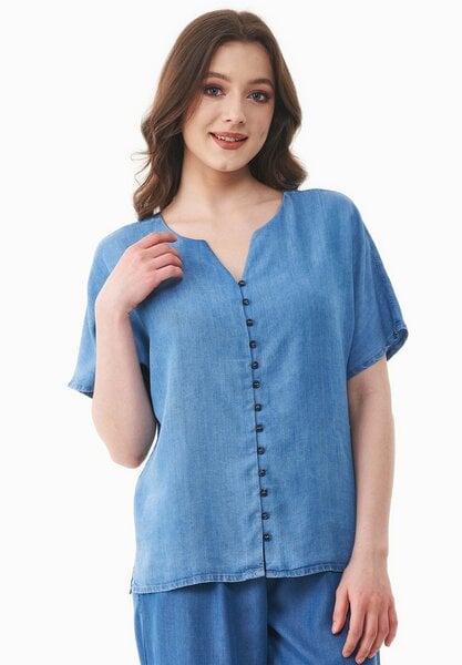 ORGANICATION Bluse aus TENCEL Lyocell in Denim-Optik von ORGANICATION