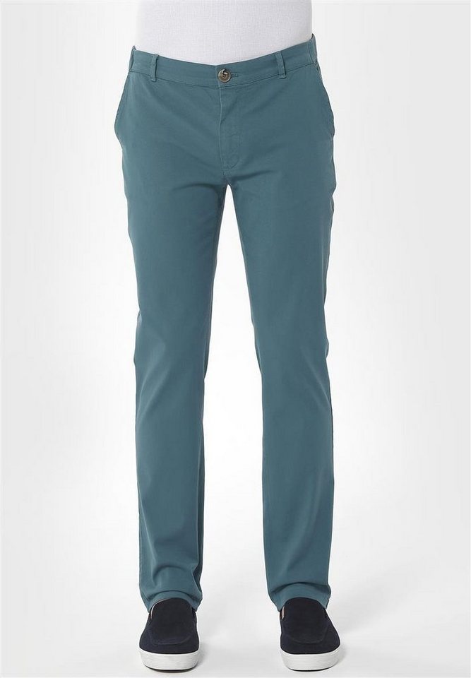 ORGANICATION Chinohose Men's Garment Dyed Jogger Fit Chino in Petrol Green von ORGANICATION