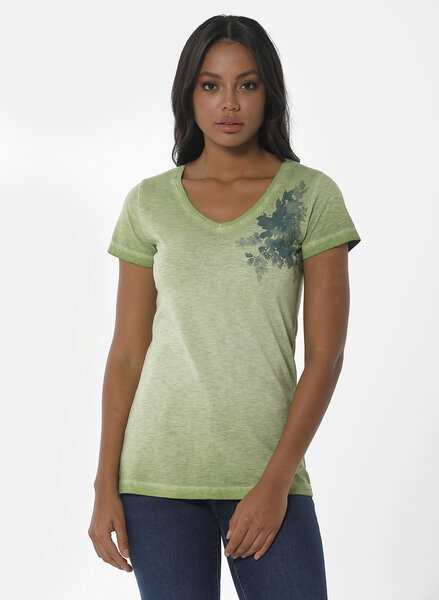 ORGANICATION Cold Pigment Dyed T-Shirt aus Bio-Baumwolle mit Print von ORGANICATION