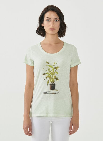 ORGANICATION Cold Pigment Dyed T-shirt aus Bio-Baumwolle mit Pflanzen-Print von ORGANICATION