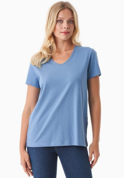 ORGANICATION Damen Basic T-Shirt aus Bio-Baumwolle mit V-Ausschnitt von ORGANICATION