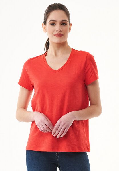ORGANICATION Damen Basic T-Shirt aus Bio-Baumwolle mit V-Ausschnitt ORGANICATION Damen Basic T-Shirt aus Bio-Baumwolle mit V-Ausschnitt von ORGANICATION