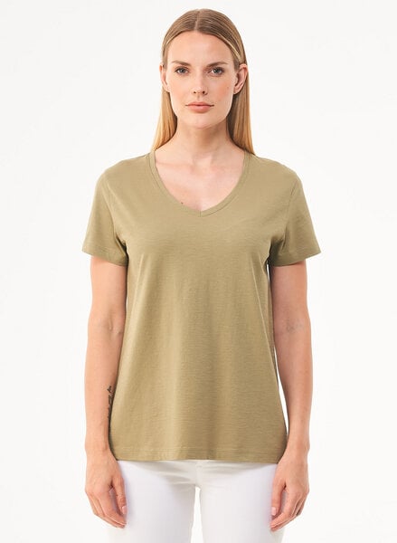 ORGANICATION Damen Basic T-Shirt aus Bio-Baumwolle mit V-Ausschnitt von ORGANICATION