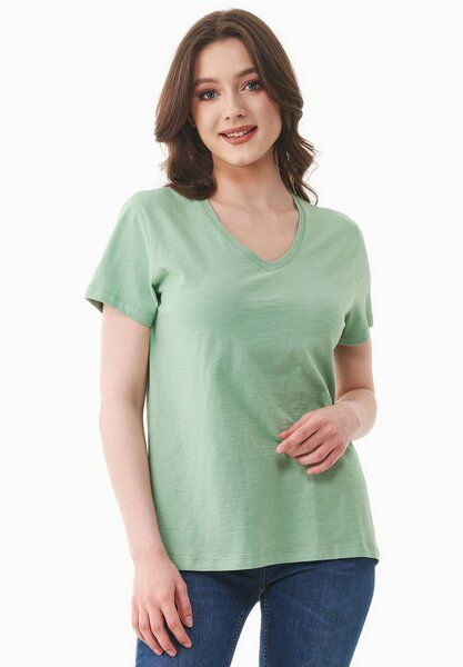 ORGANICATION Damen Basic T-Shirt aus Bio-Baumwolle mit V-Ausschnitt von ORGANICATION