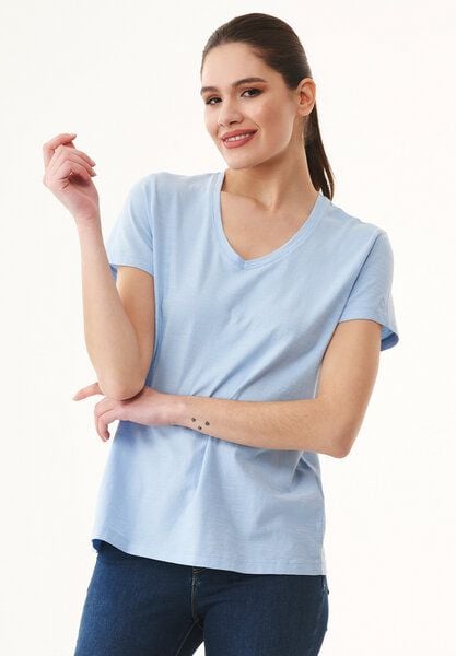 ORGANICATION Damen Basic T-Shirt aus Bio-Baumwolle mit V-Ausschnitt ORGANICATION Damen Basic T-Shirt aus Bio-Baumwolle mit V-Ausschnitt von ORGANICATION