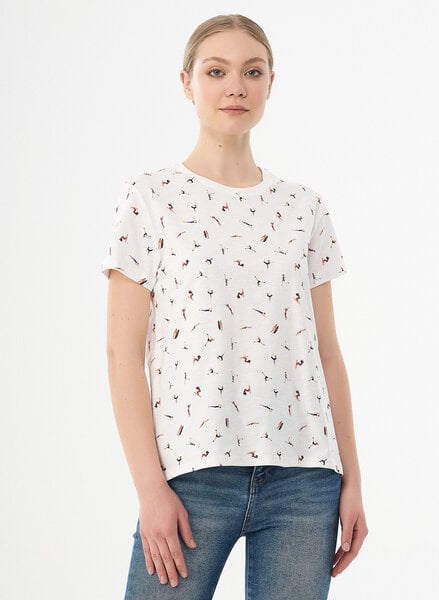 ORGANICATION Damen T-Shirt aus Bio-Baumwolle mit Allover-Print von ORGANICATION