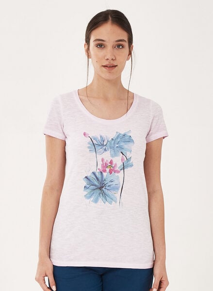 ORGANICATION Garment Dyed T-Shirt aus Bio-Baumwolle mit Blumen-Print von ORGANICATION