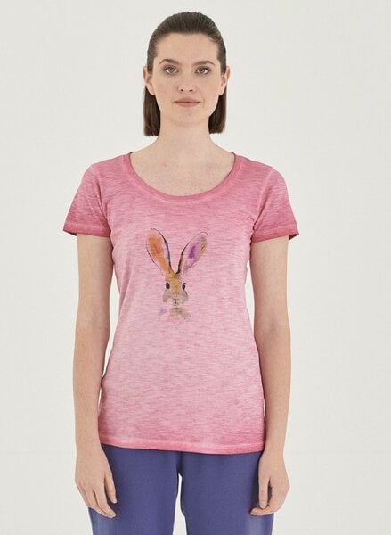 ORGANICATION Garment Dyed T-Shirt aus Bio-Baumwolle mit Hase-Print von ORGANICATION