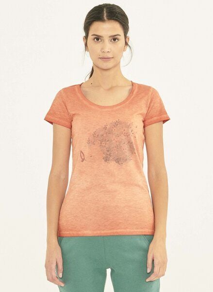 ORGANICATION Garment Dyed T-Shirt aus Bio-Baumwolle mit Igel-Print von ORGANICATION