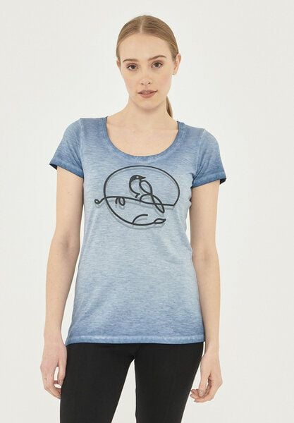 ORGANICATION Garment Dyed T-Shirt aus Bio-Baumwolle mit Vogel-Print ORGANICATION Garment Dyed T-Shirt aus Bio-Baumwolle mit Vogel-Print von ORGANICATION