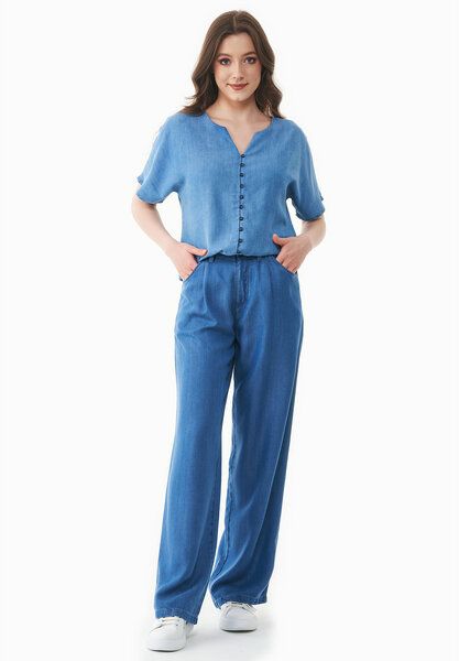 ORGANICATION Hose aus TENCEL Lyocell in Denim-Optik von ORGANICATION