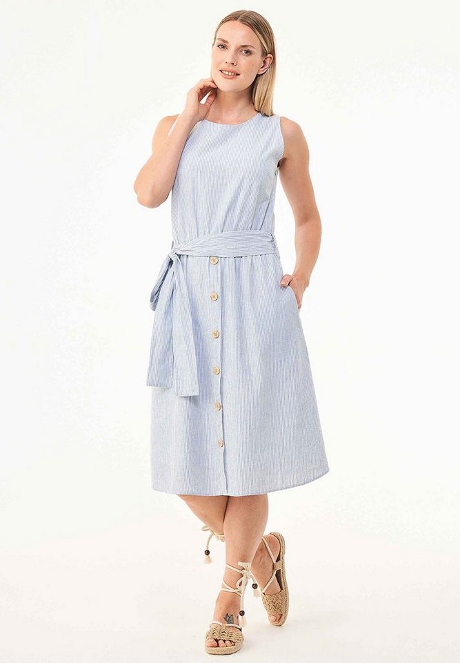 ORGANICATION Kleid & Hose Women's Striped Sleeveless Dress ORGANICATION Kleid & Hose Women's Striped Sleeveless Dress von ORGANICATION