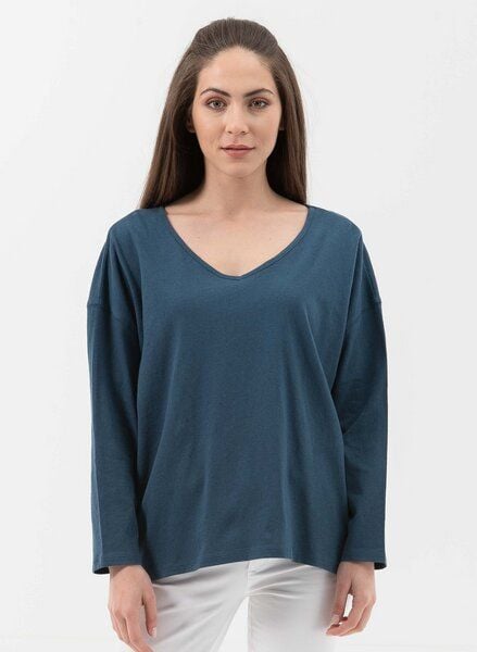 ORGANICATION Langarmshirt aus Bio-Baumwolle mit Leinen ORGANICATION Langarmshirt aus Bio-Baumwolle mit Leinen von ORGANICATION