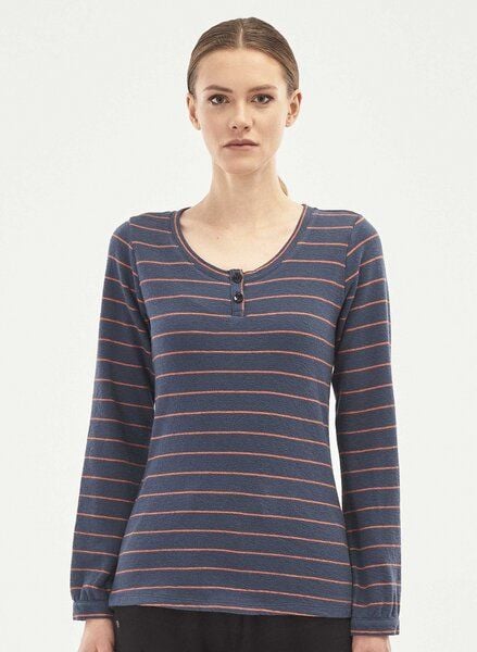 ORGANICATION Longsleeve aus Bio-Baumwolle mit Knopfleiste von ORGANICATION