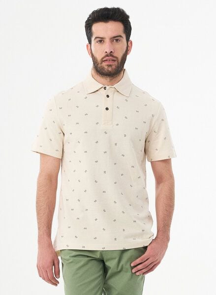 ORGANICATION Poloshirt aus Bio-Baumwolle mit Allover-Print von ORGANICATION