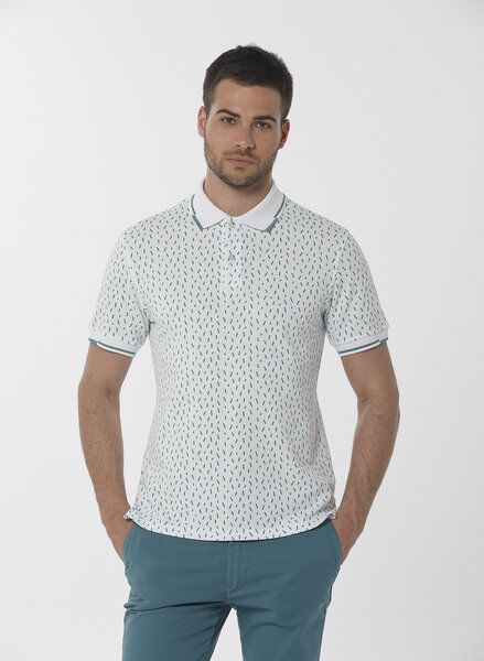 ORGANICATION Poloshirt aus Bio-Baumwolle mit Allover-Print von ORGANICATION