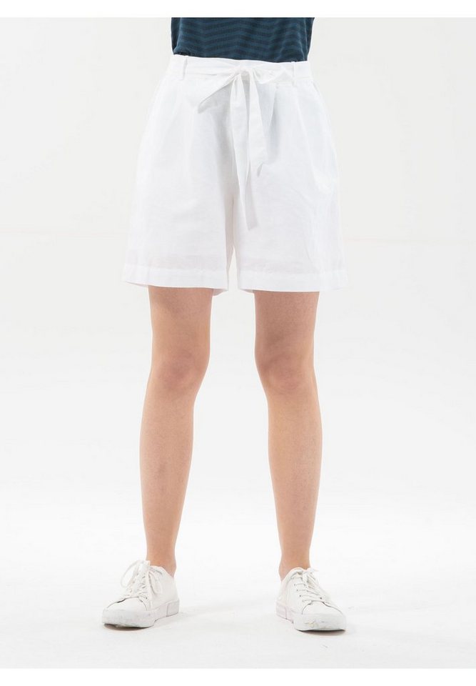 ORGANICATION Shorts Shorts aus Leinengemisch mit Bindegürtel in Off White von ORGANICATION