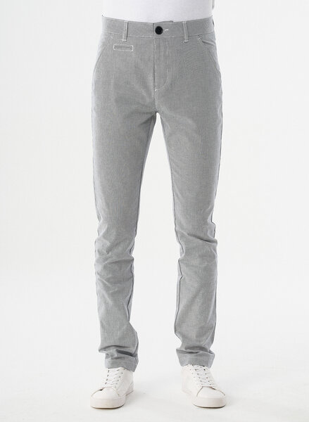 ORGANICATION Slim Chino-Hose aus Bio-Baumwolle mit Streifenmuster von ORGANICATION