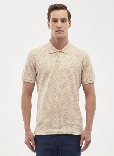 ORGANICATION Slim-Fit Poloshirt aus Bio-Baumwolle mit Allover-Print von ORGANICATION