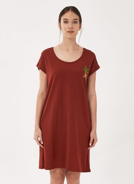 ORGANICATION Slub-Jersey-Kleid aus Bio-Baumwolle mit Stickerei von ORGANICATION