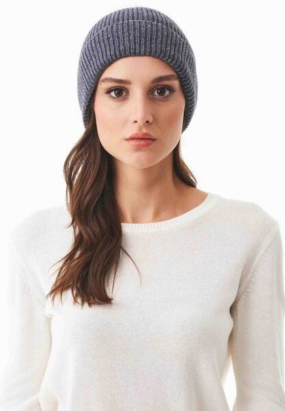 ORGANICATION Strick-Beanie aus Bio-Merinowolle und Bio-Baumwolle von ORGANICATION