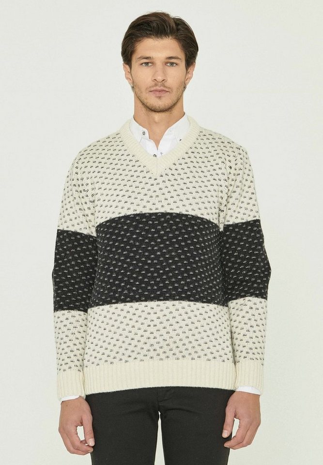 ORGANICATION Sweater Men's Wool Sweater in Ecru von ORGANICATION